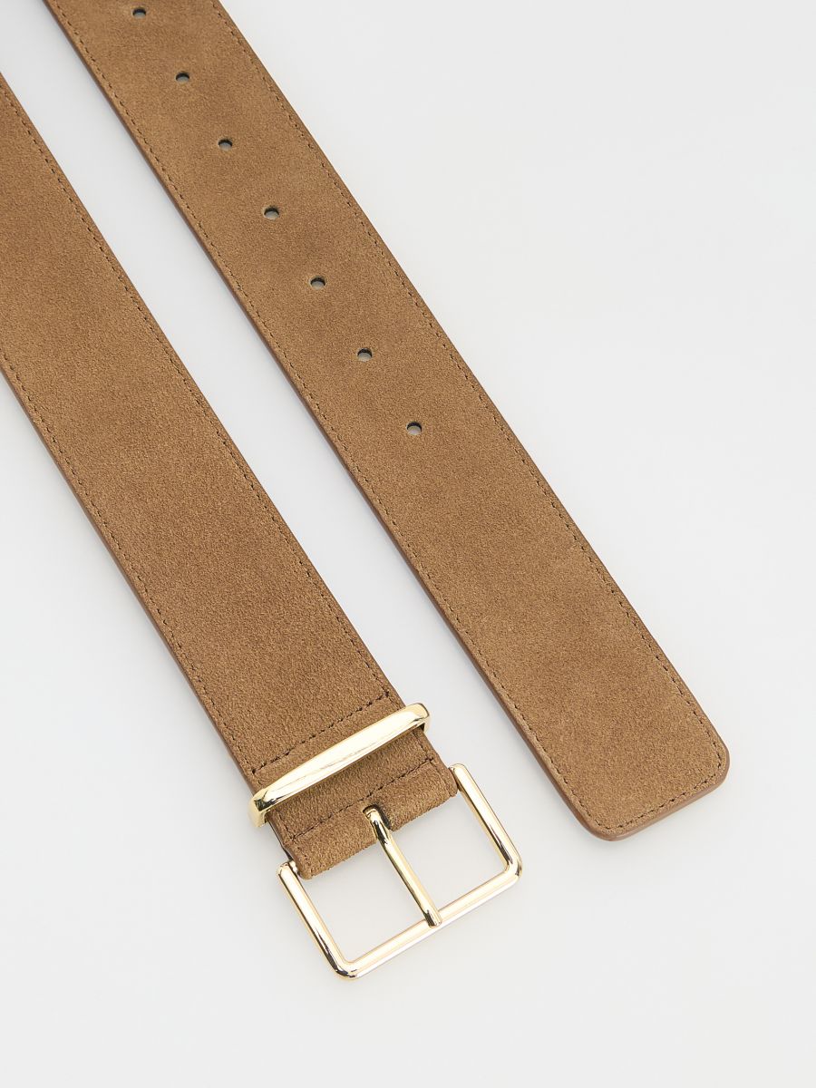 Ceinture en daim avec boucle - brun mordoré - RESERVED - 2