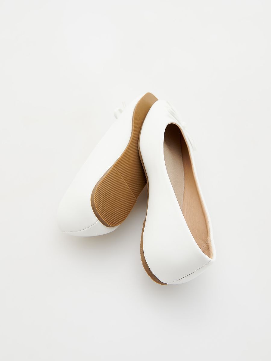 White ballet flats with a bow - white - RESERVED - 6