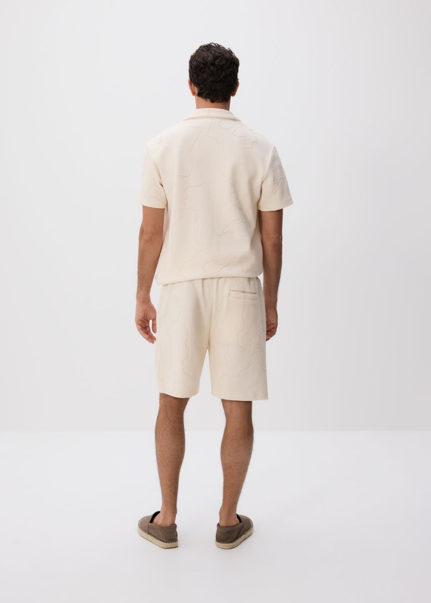 Patterned regular shorts - cream - RESERVED - 3