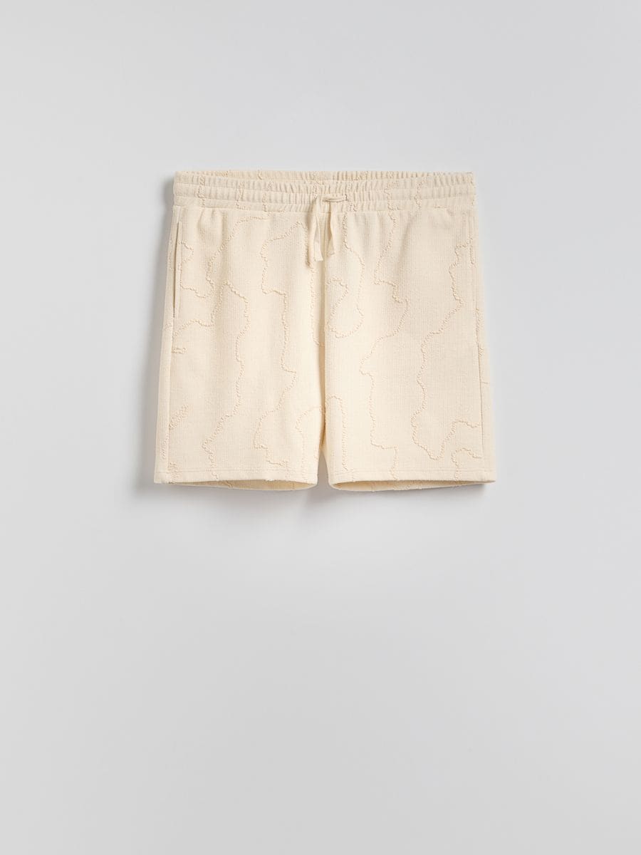 Patterned regular shorts - cream - RESERVED - 5