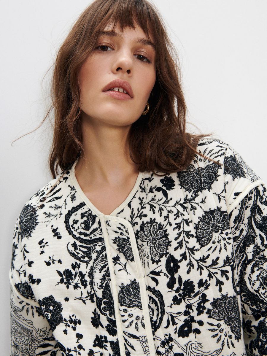 Quilted jacket - cream - RESERVED - 3