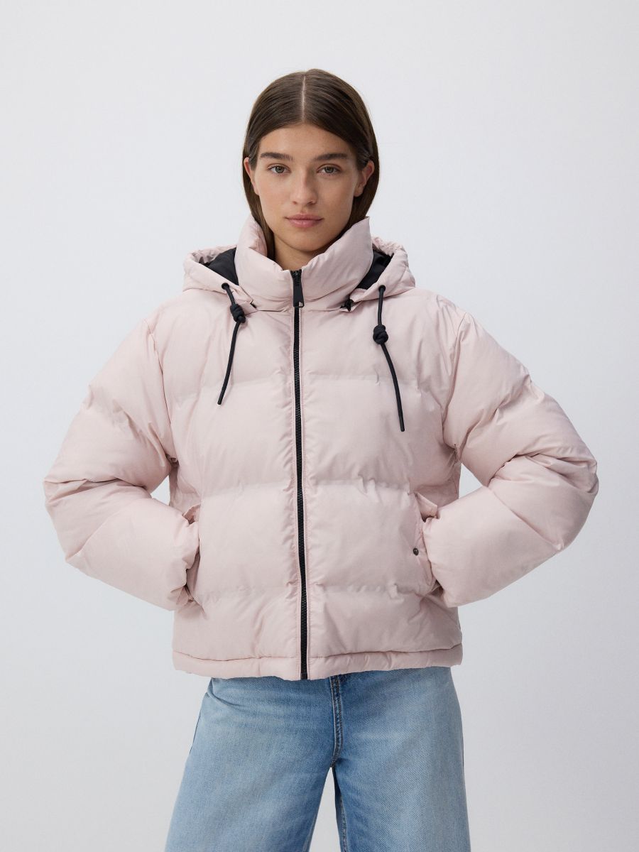 Steppjacke mit Kapuze - pastellrosa - RESERVED