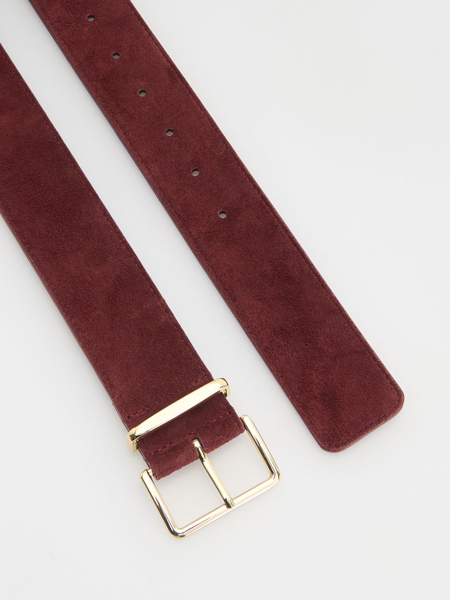 Ceinture en daim avec boucle - maroon - RESERVED - 2