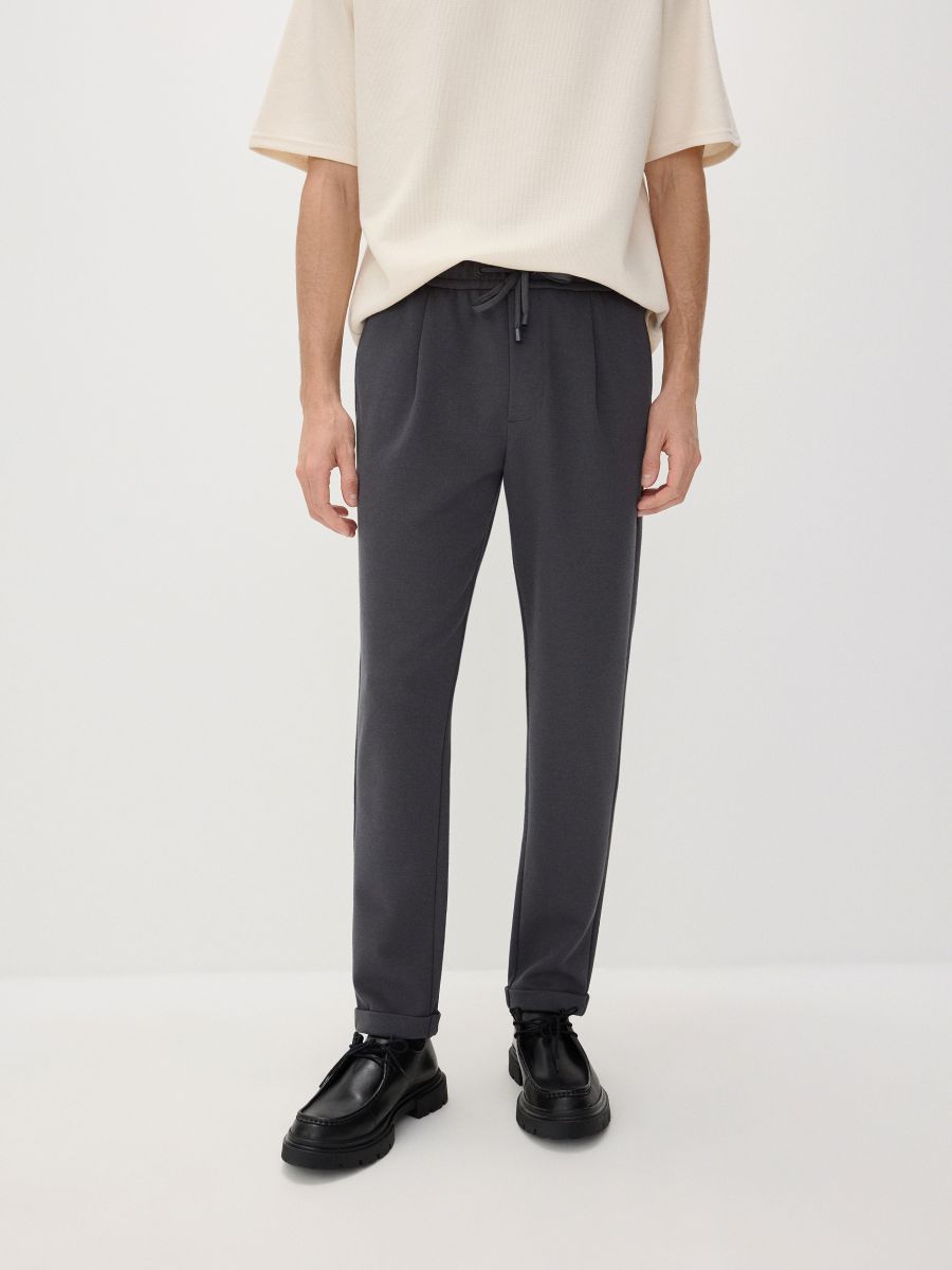 Regular trousers - dark grey - RESERVED - 2