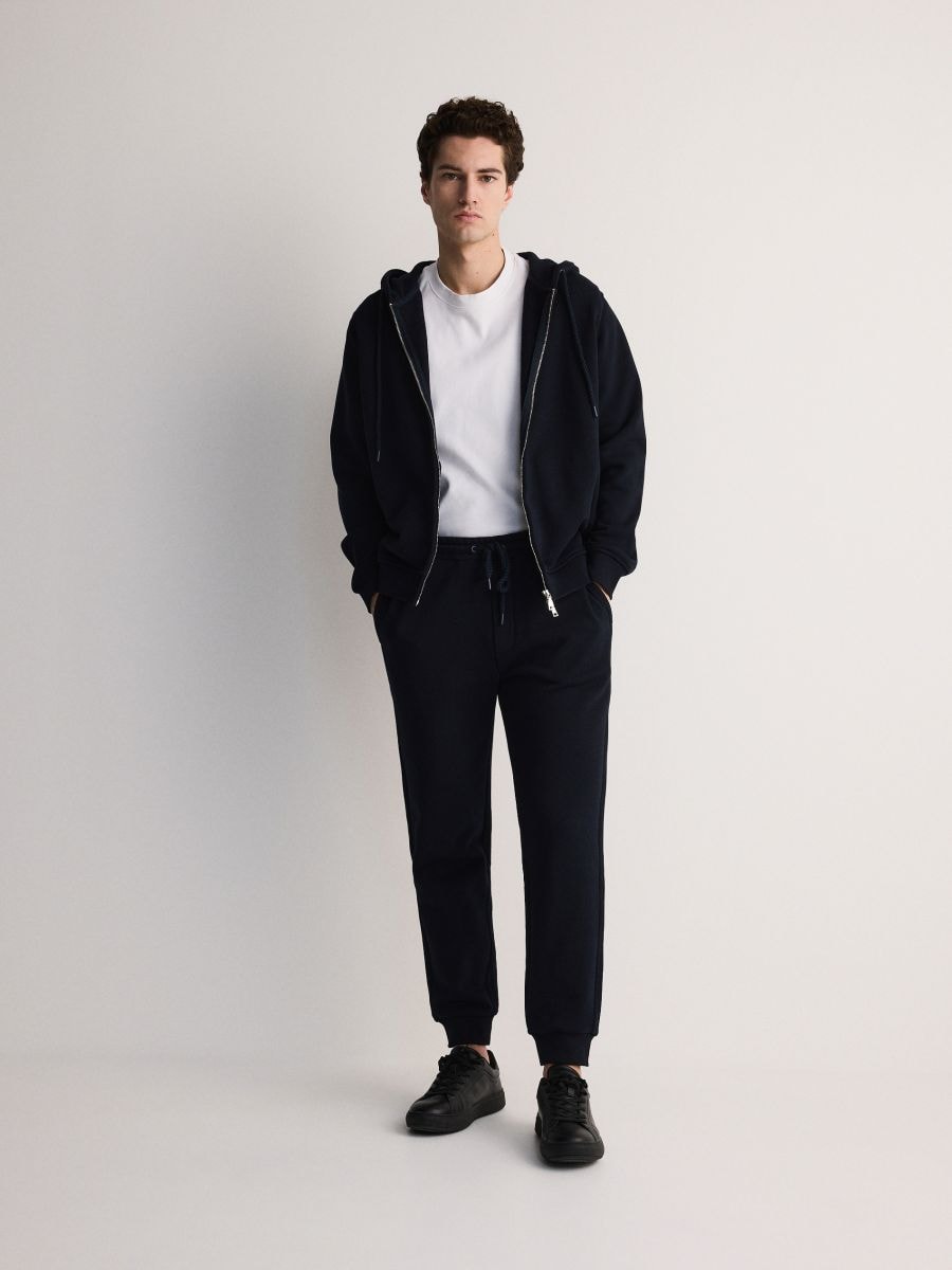 Cotton rich sweatpants - navy - RESERVED