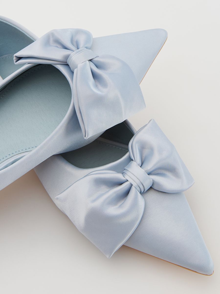 Ballerinas with bow detail - pale blue - RESERVED - 3