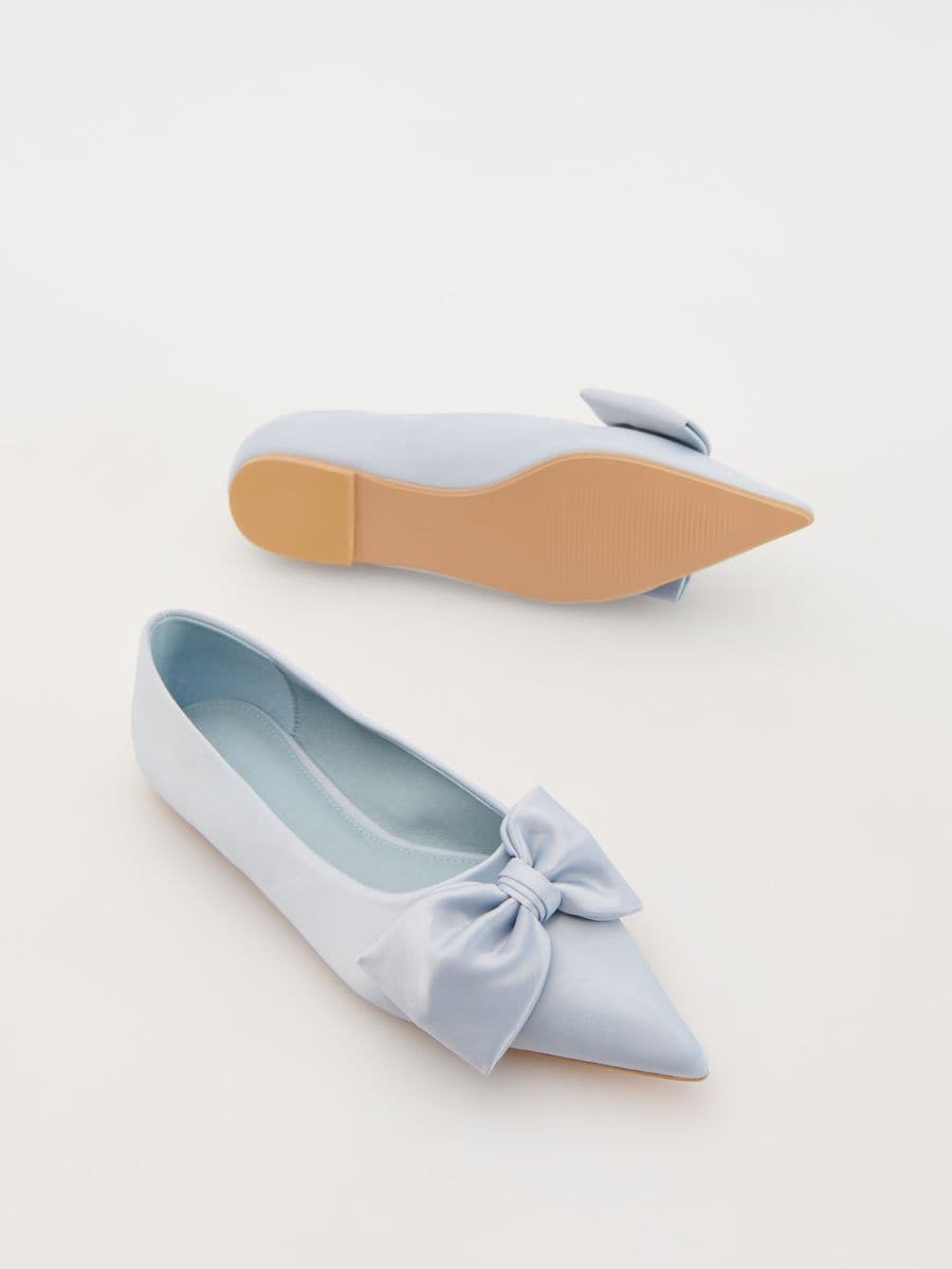 Ballerinas with bow detail - pale blue - RESERVED - 5