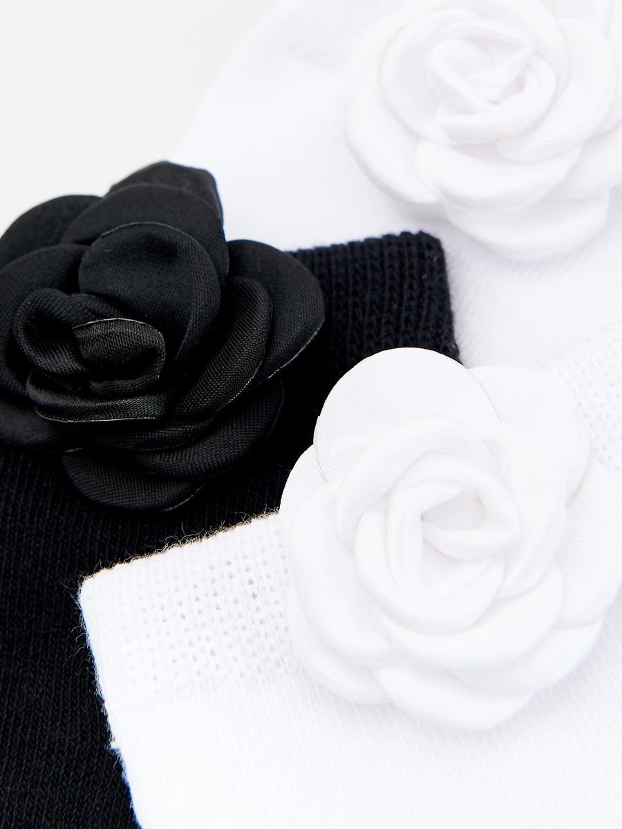 Socks with applique 3-pack - white - RESERVED - 2