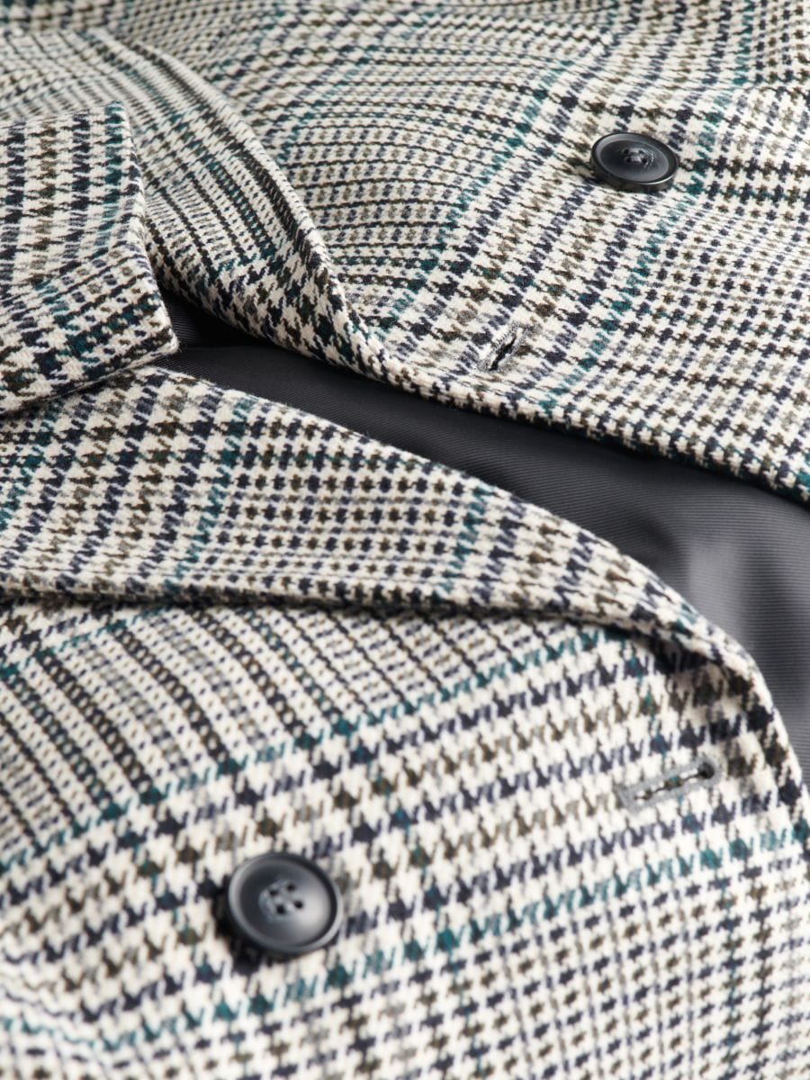 Double breasted check coat - multicolor - RESERVED - 6