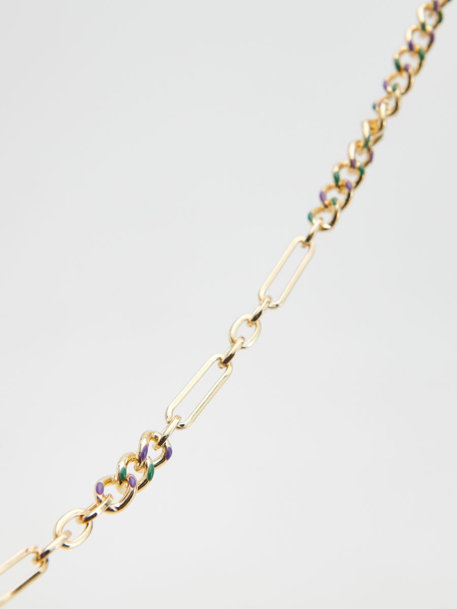 Necklace with eyelets - multicolor - RESERVED - 2