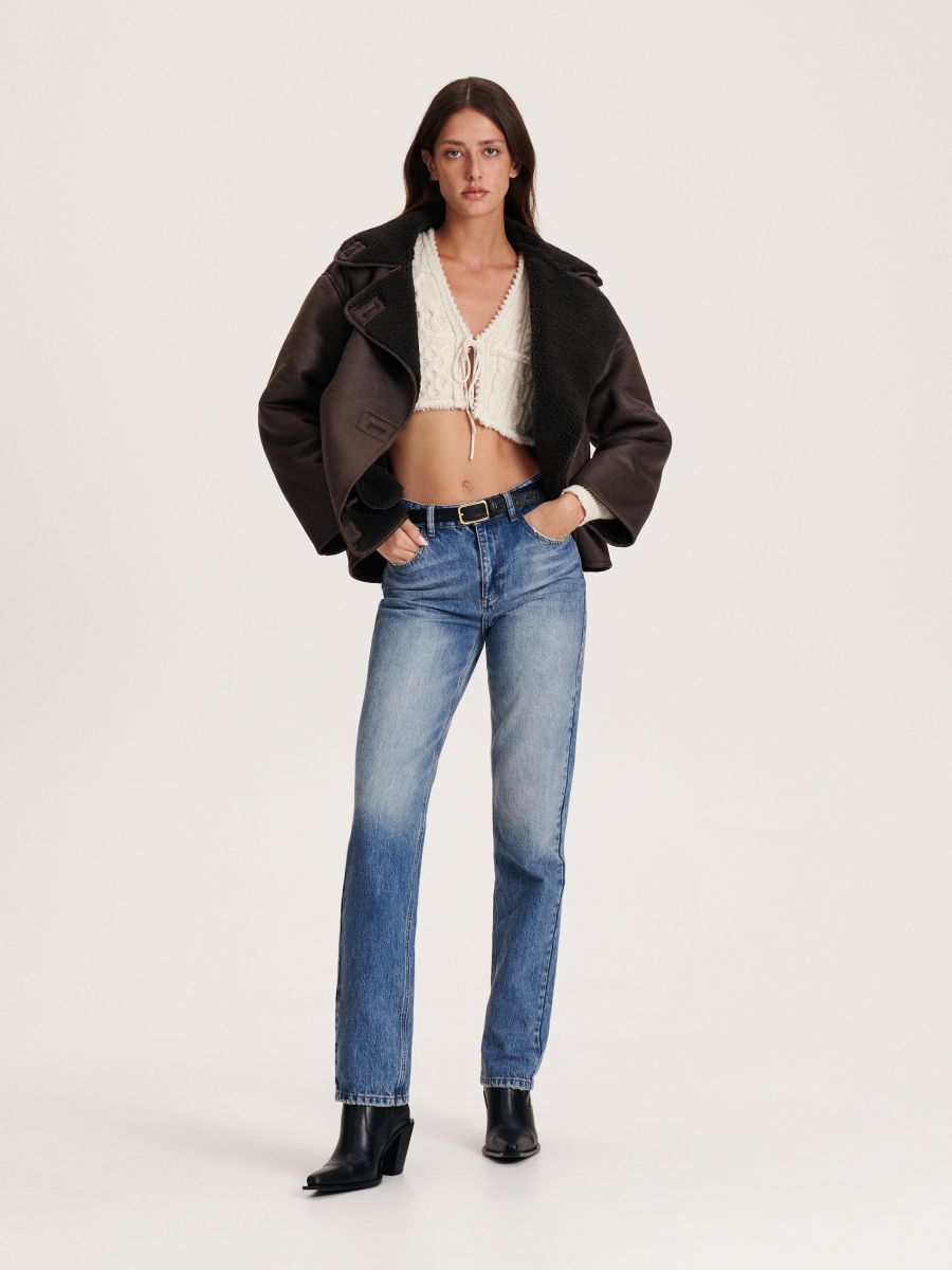 LADIES` OUTER JACKET - smeđe - RESERVED - 2