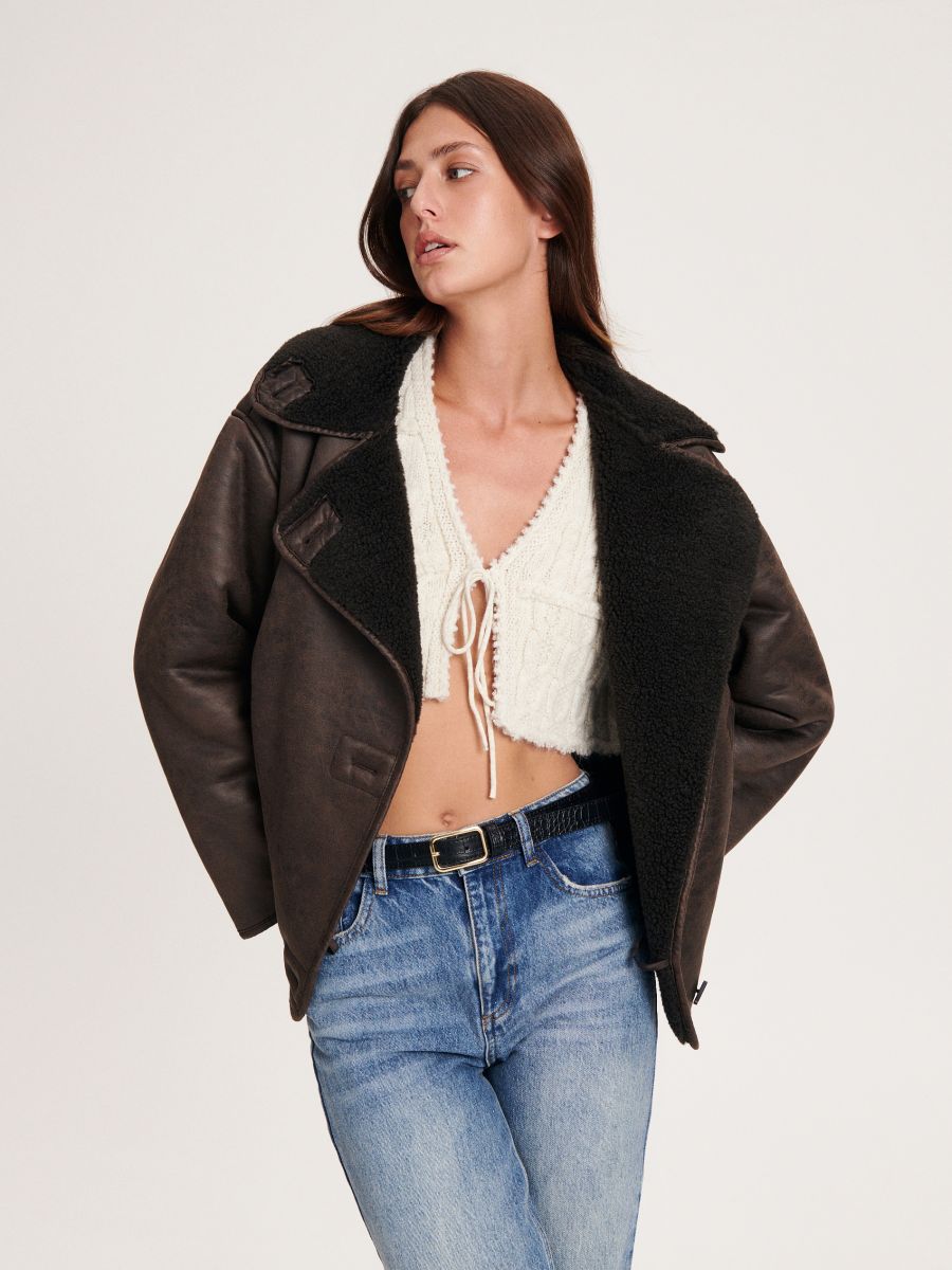 LADIES` OUTER JACKET - smeđe - RESERVED - 3