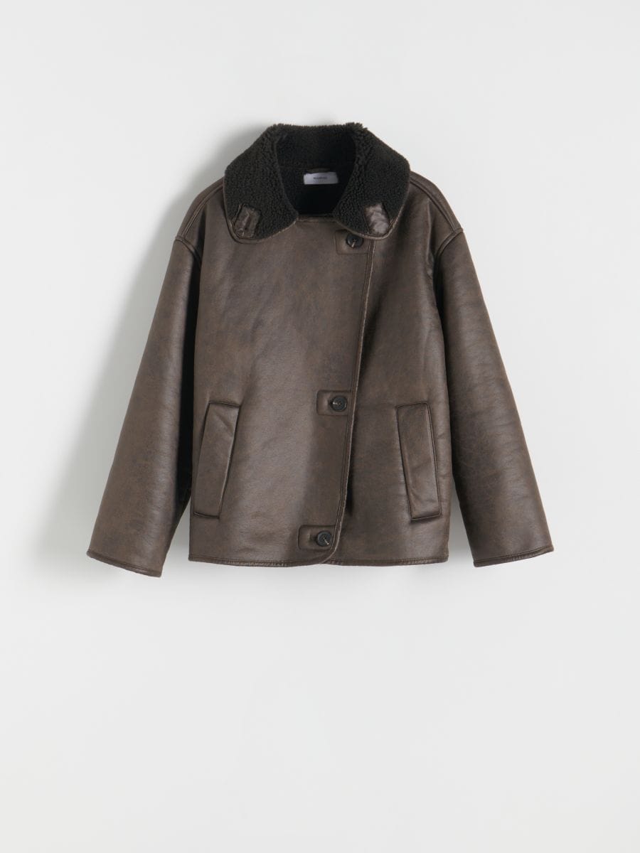 LADIES` OUTER JACKET - smeđe - RESERVED - 4