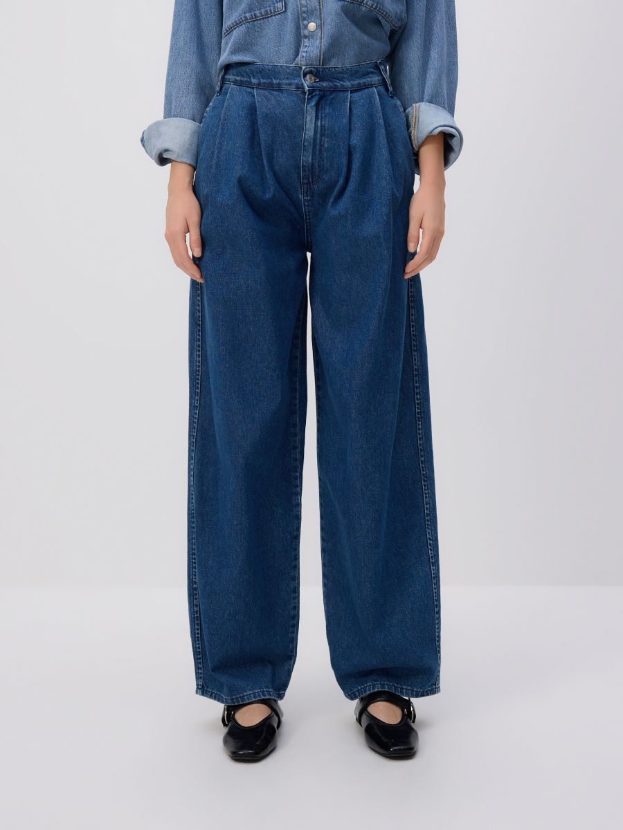 Barrel-Leg-Jeans - blau - RESERVED