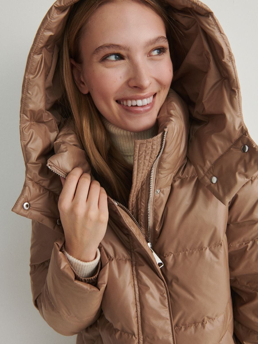 Coat with natural down insulation - beige - RESERVED - 2
