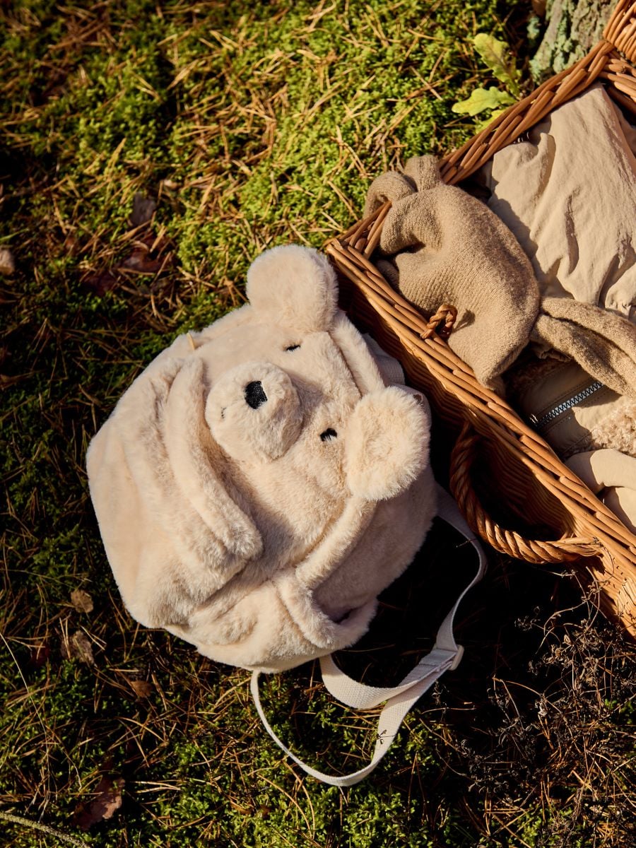 Plush backpack - beige - RESERVED