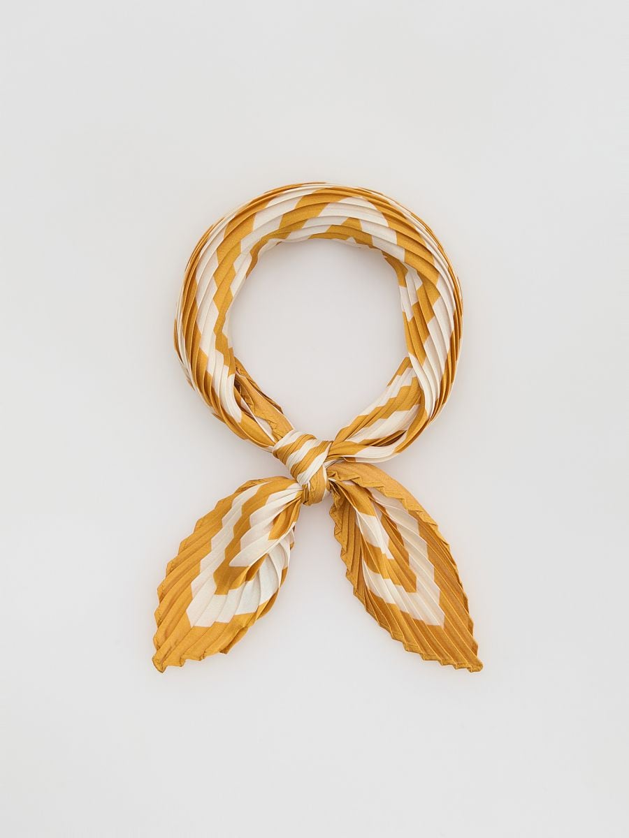 Foulard a righe plissettato - giallo - RESERVED