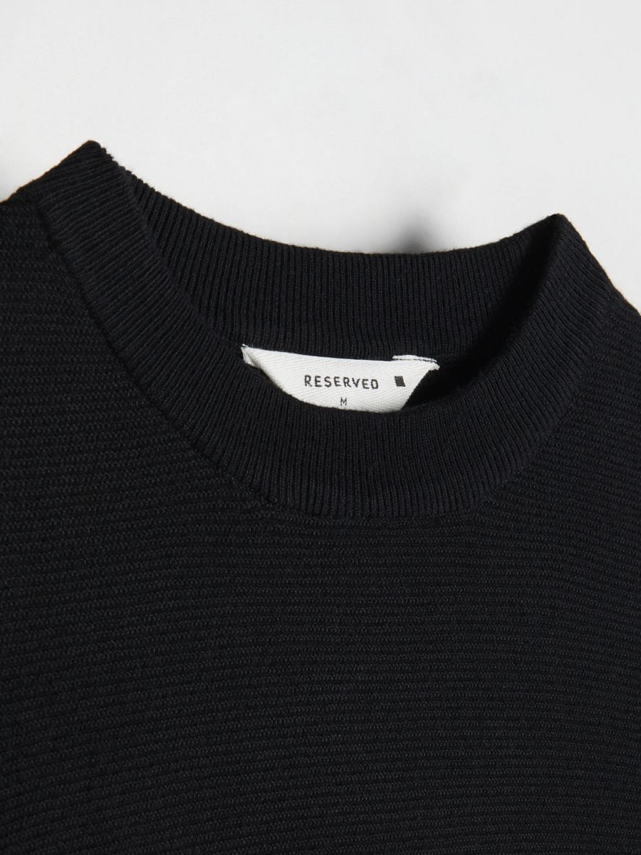 Pull structuré - Noir - RESERVED - 5