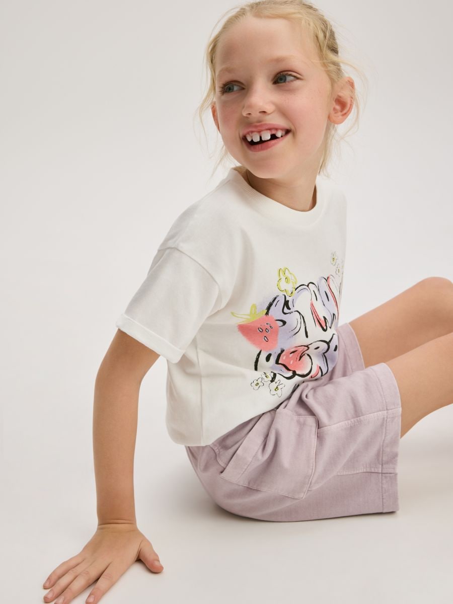 Shorts med cargofickor - lavendel - RESERVED - 4