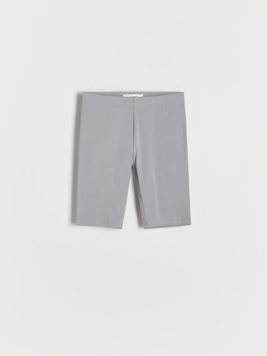 Short cycliste en coton majoritaire - Gris clair - RESERVED