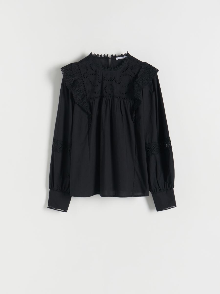 Openwork blouse Color black - RESERVED - 6365V-99X
