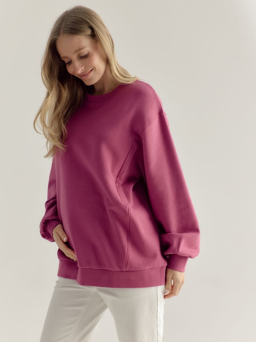 Cotton sweatshirt - pink - RESERVED