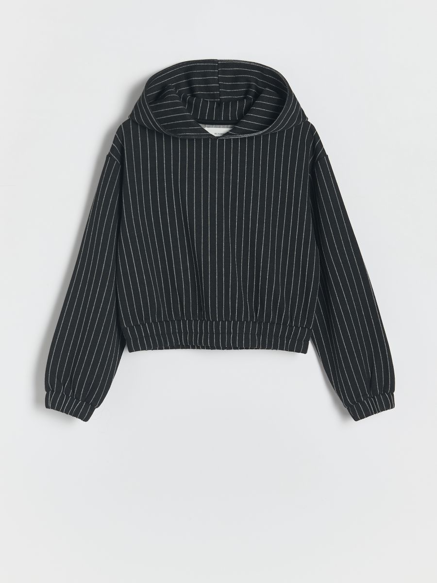 Stripe sweatshirt - black - RESERVED