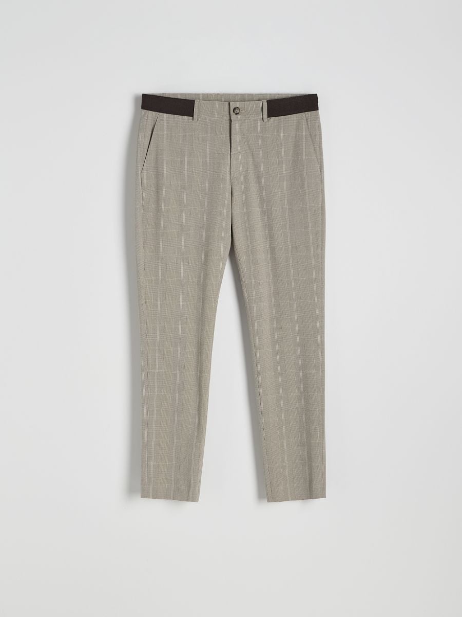 Pantalon chino à carreaux - Beige - RESERVED