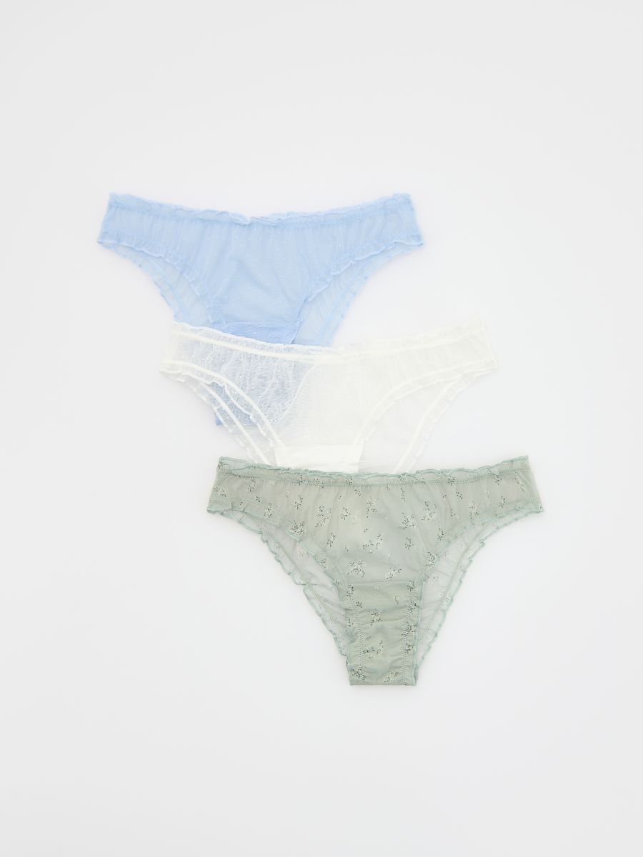 3-pack mesh bikini briefs - pale green - RESERVED - 2