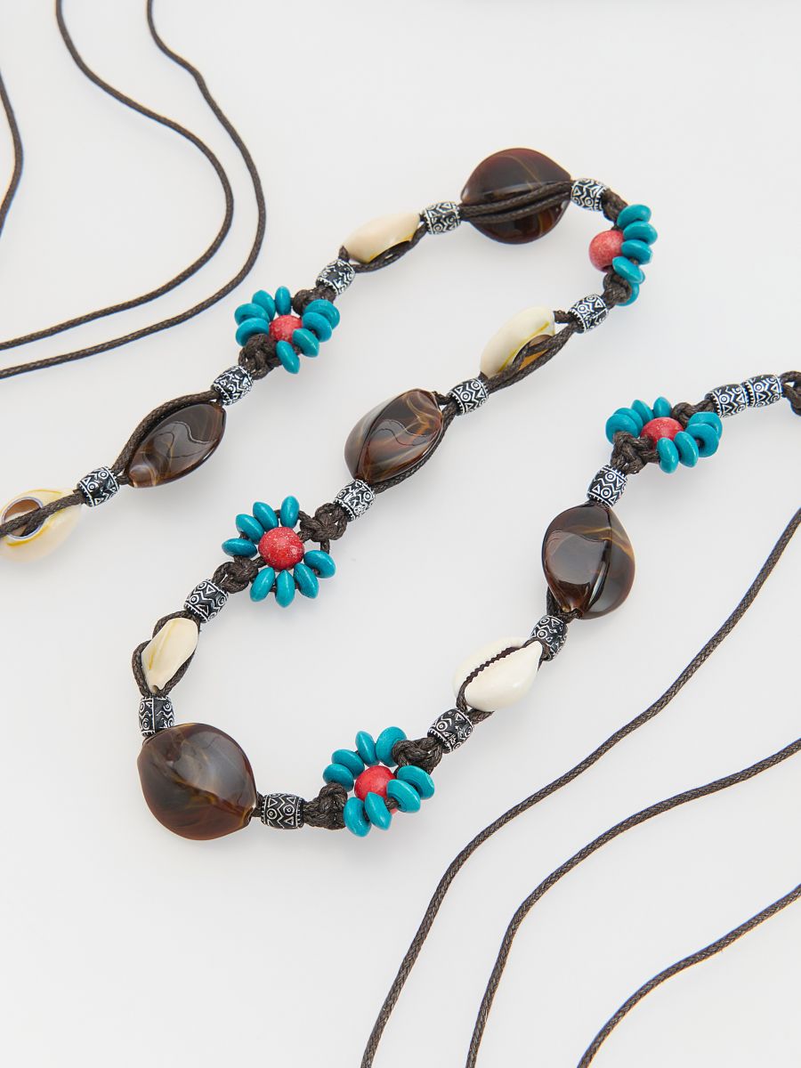 String belt with beads - multicolor - RESERVED - 3