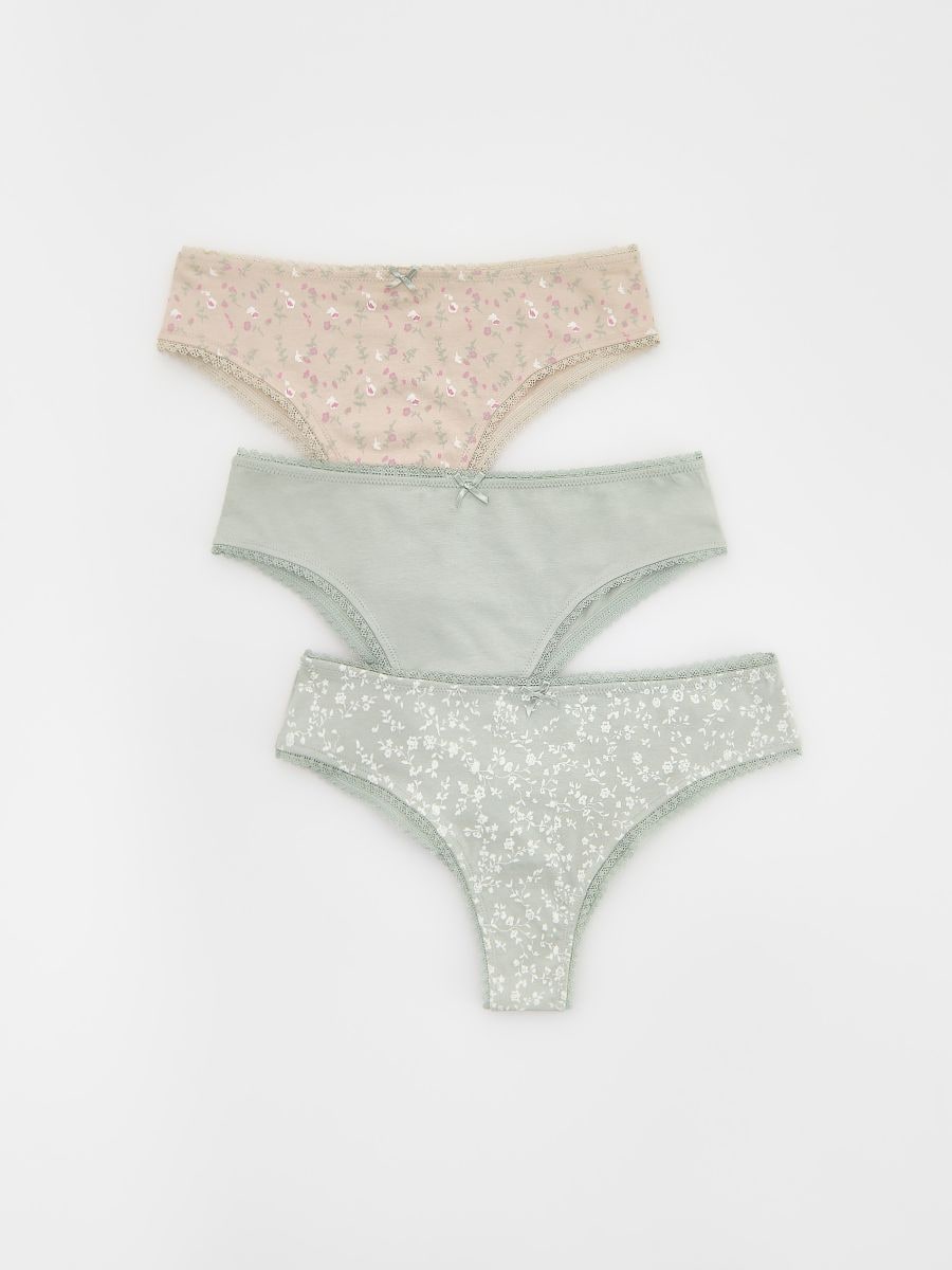LADIES` BRIEFS MULTI - pale green - RESERVED - 2