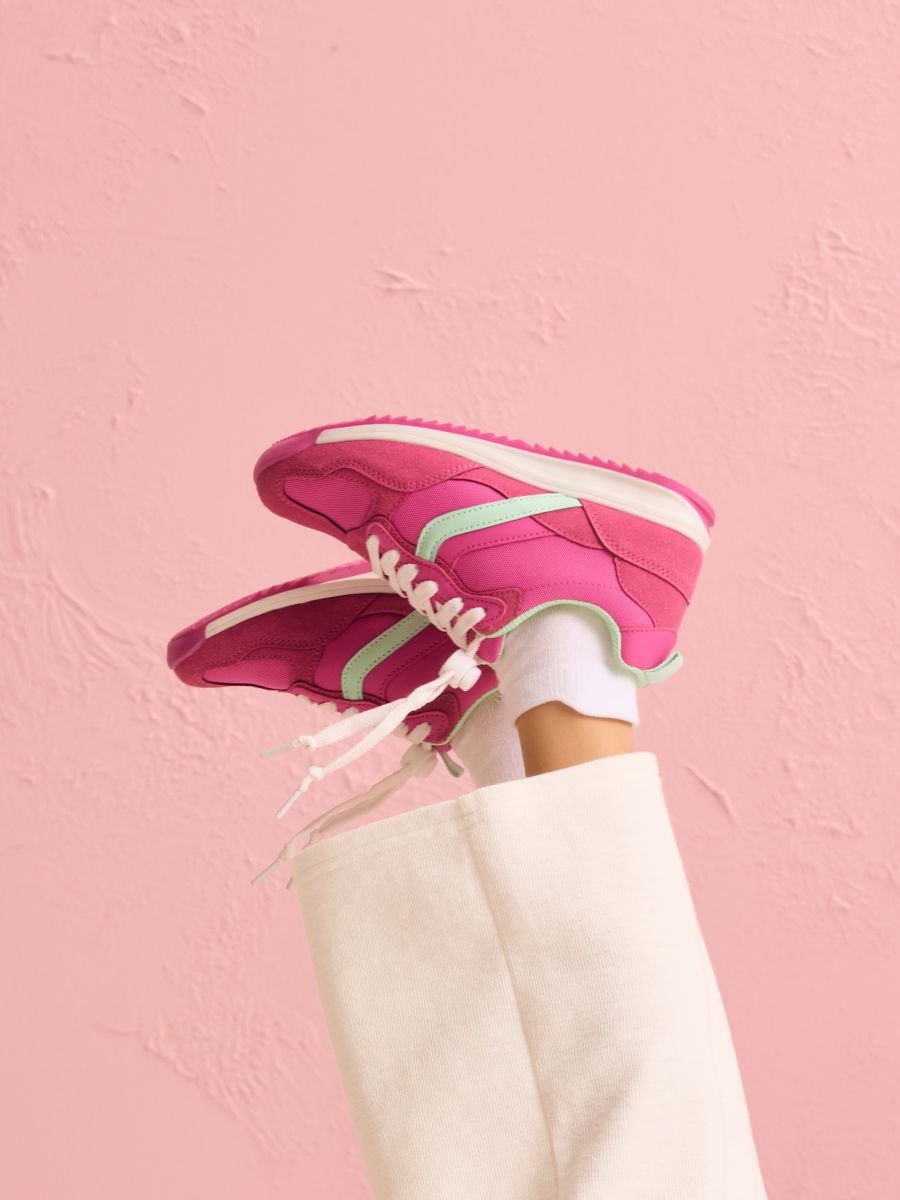 Combined materials sneakers - fuchsia - RESERVED - 6