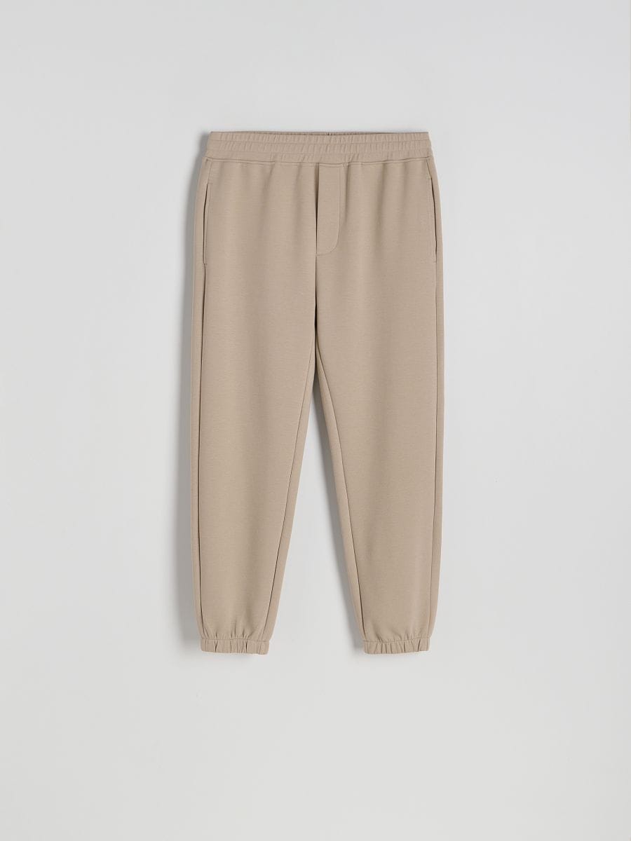 Regular fit tracksuit bottoms - beige - RESERVED - 5
