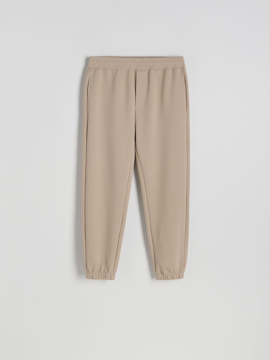 Regular fit tracksuit bottoms - beige - RESERVED - 6