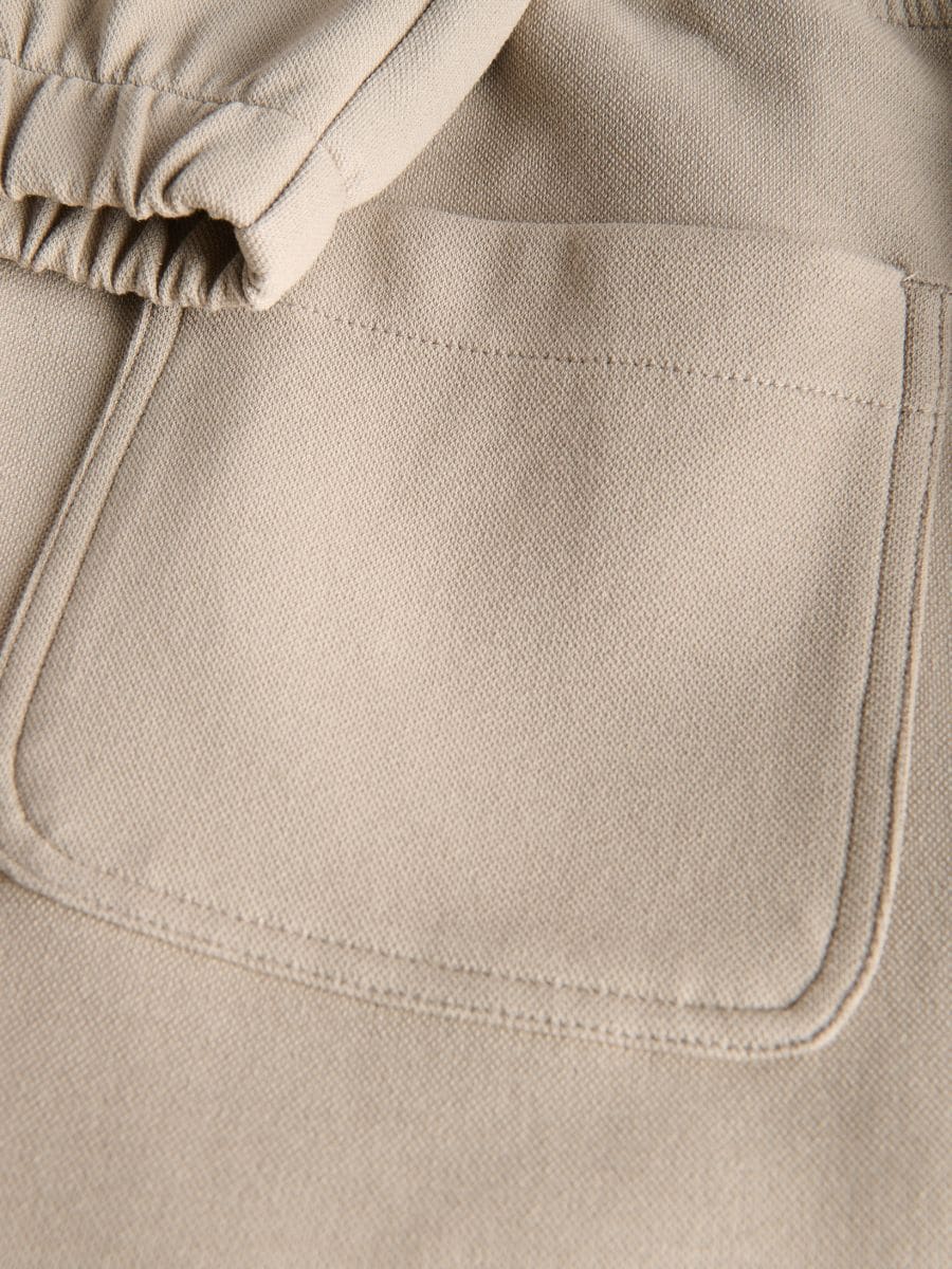 Regular fit tracksuit bottoms - beige - RESERVED - 6