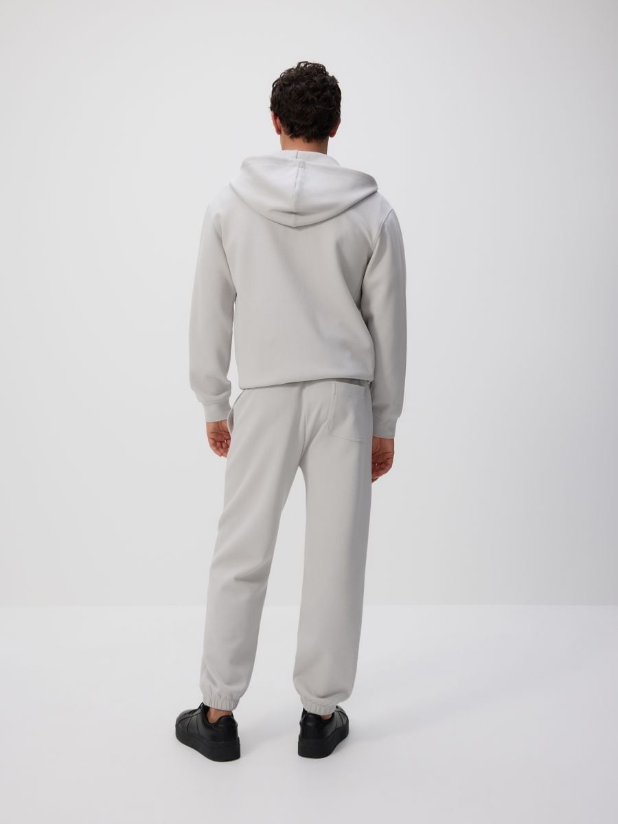 Regular fit tracksuit bottoms - light grey - RESERVED - 3