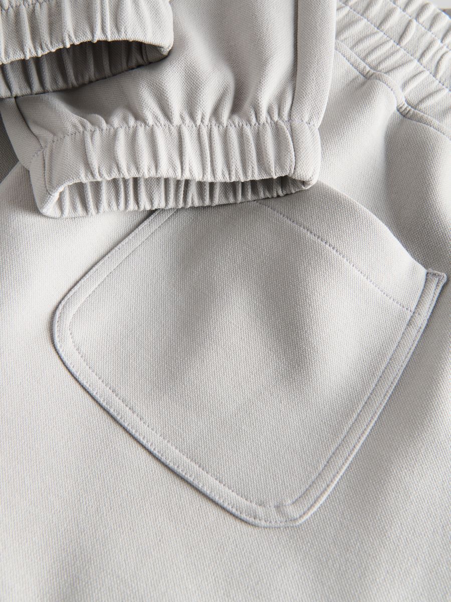 Regular fit tracksuit bottoms - light grey - RESERVED - 6