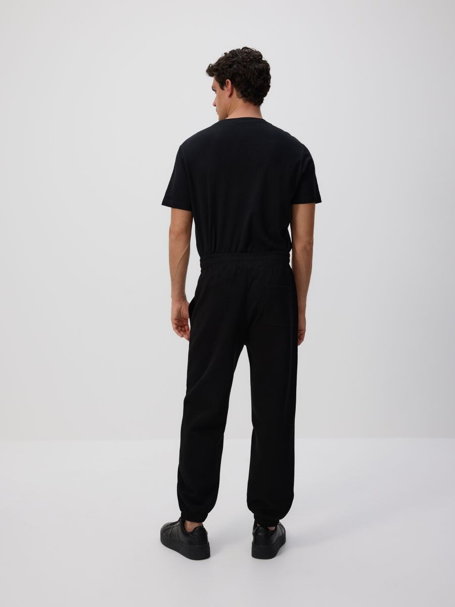 Regular fit tracksuit bottoms - black - RESERVED - 4
