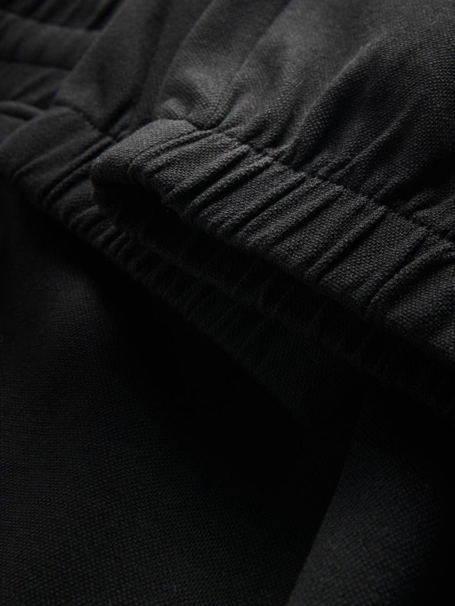 Regular fit tracksuit bottoms - black - RESERVED - 6