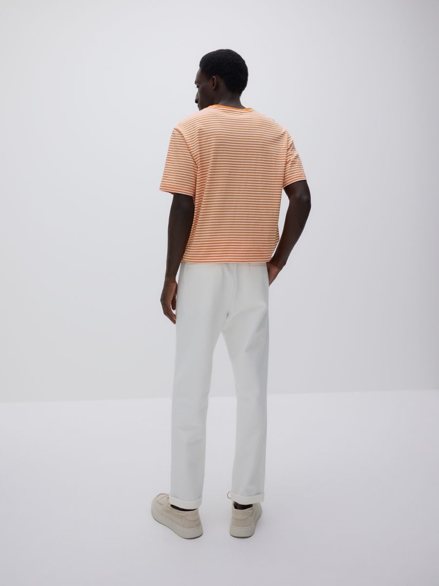 Joggers with tie up waist - cream - RESERVED - 4