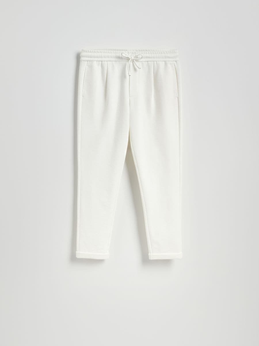 Joggers with tie up waist - cream - RESERVED - 5