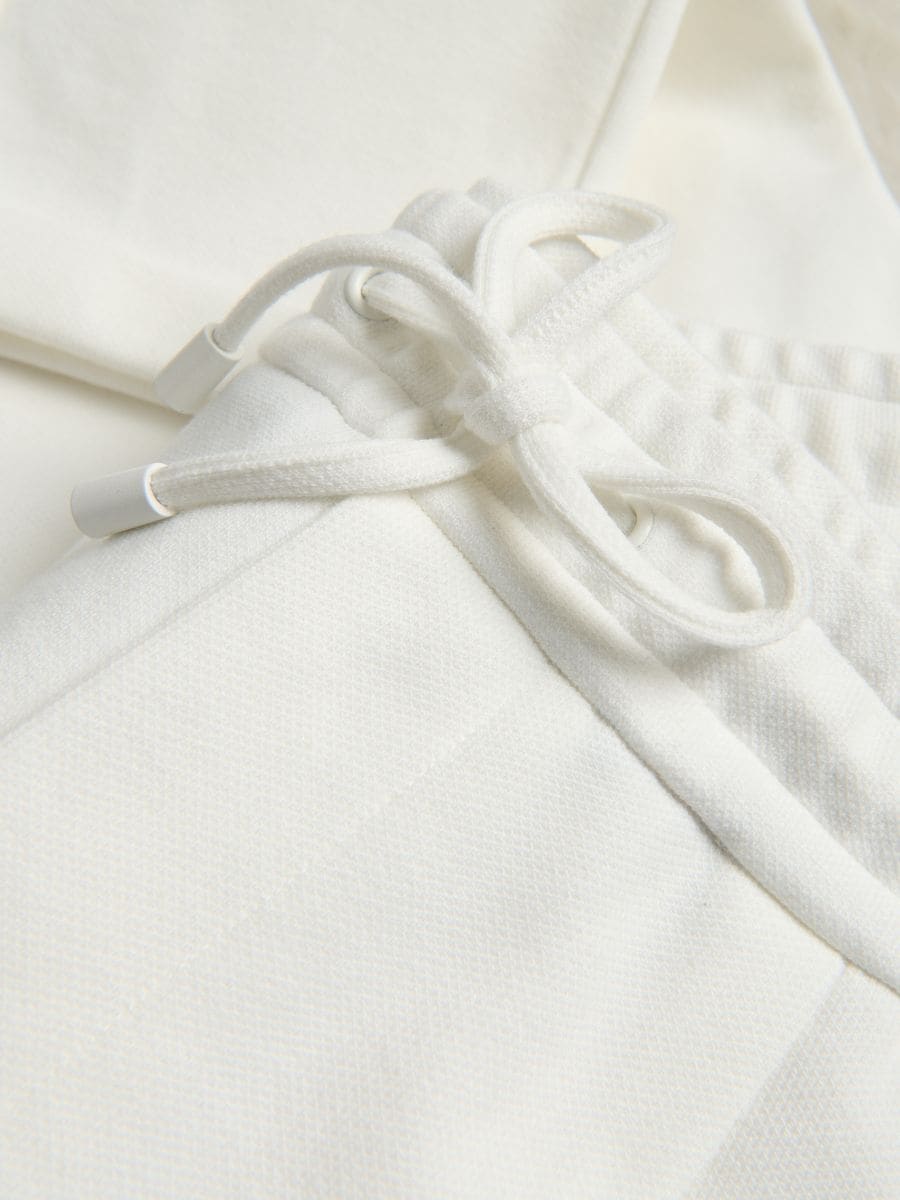 Joggers with tie up waist - cream - RESERVED - 6