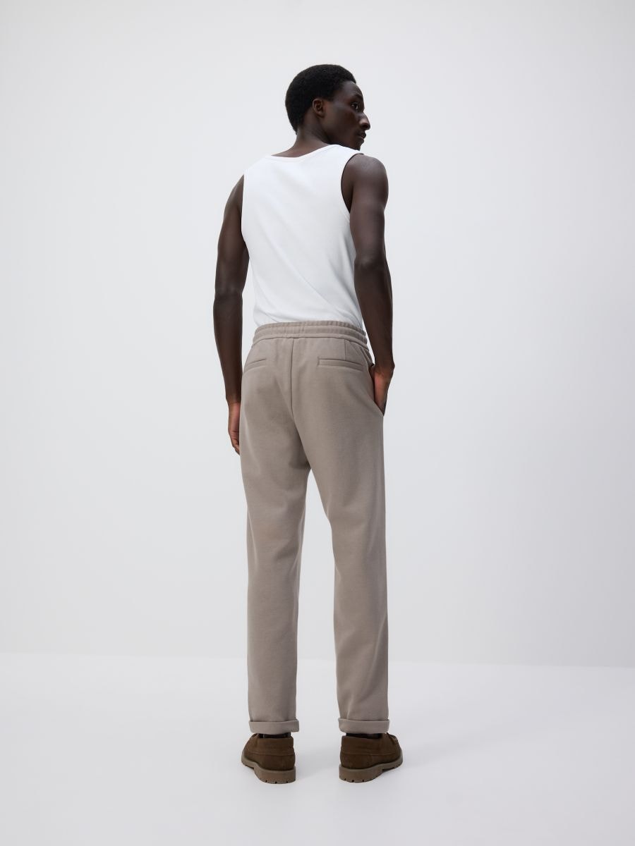 Joggers with tie up waist - beige - RESERVED - 2