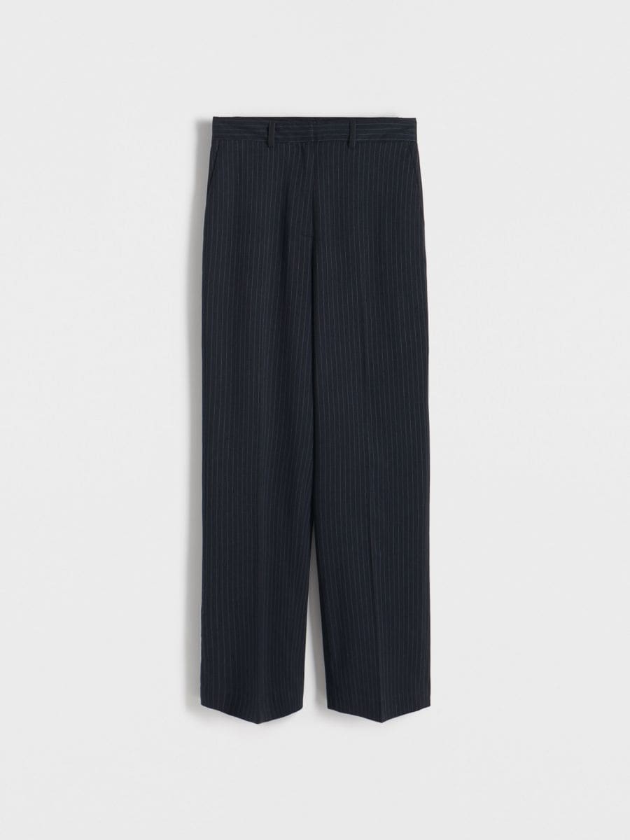 Trousers with pressed crease - navy - RESERVED - 4