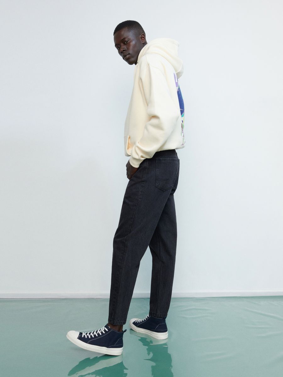 Drop crotch carrot jeans - black - RESERVED - 4
