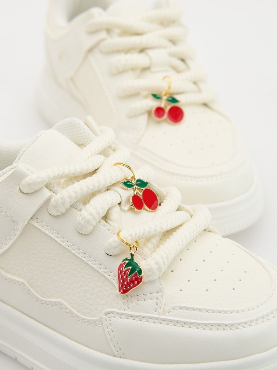 Leather imitation trainers - nude - RESERVED - 6