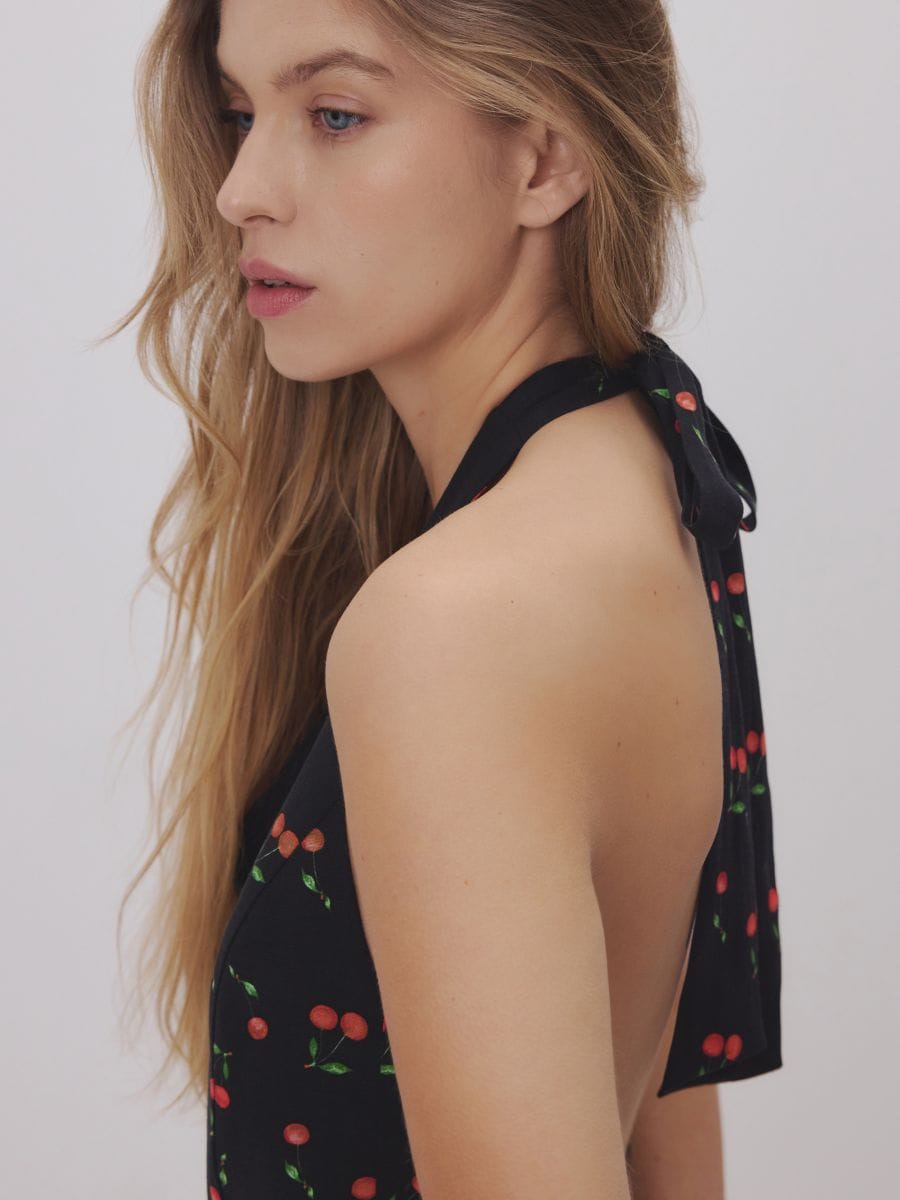 Linen blend playsuit - black - RESERVED - 4