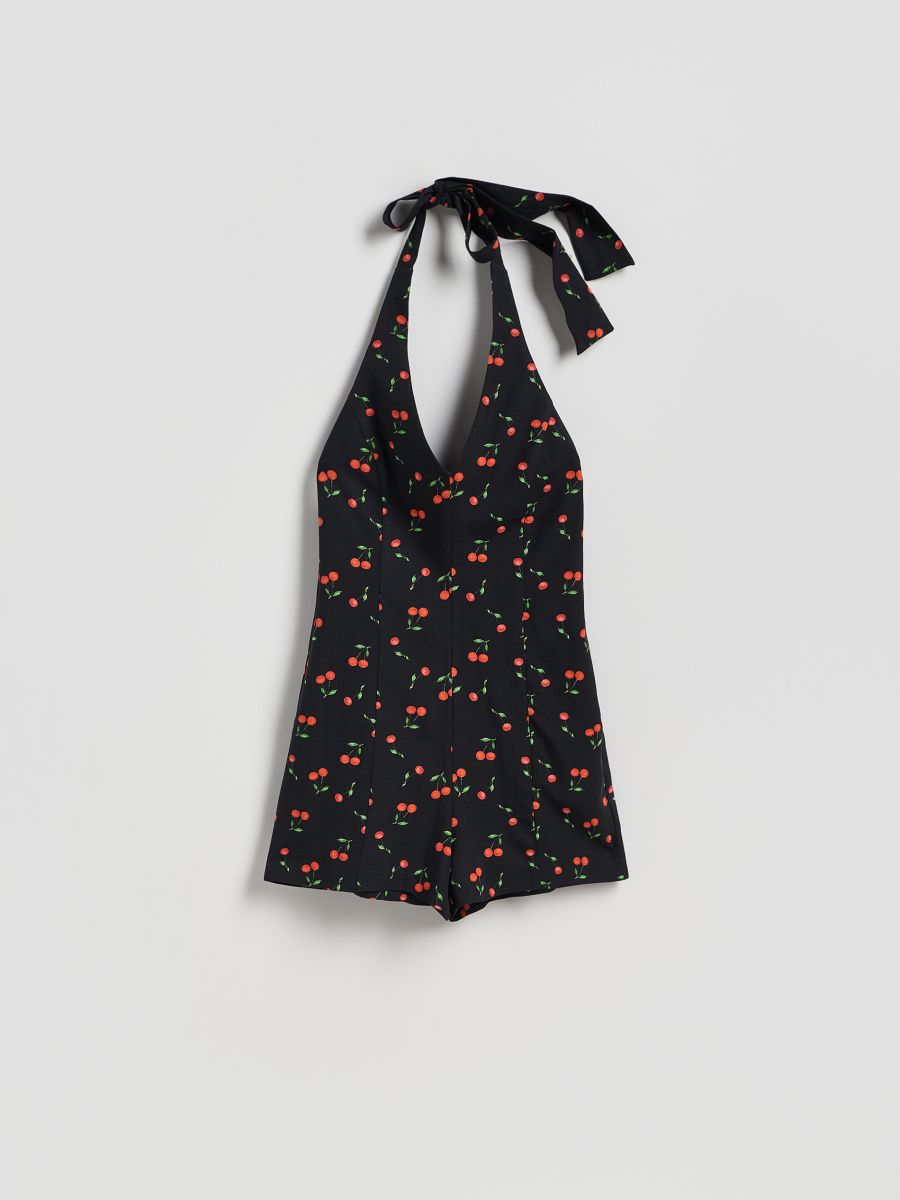 Linen blend playsuit - black - RESERVED - 5