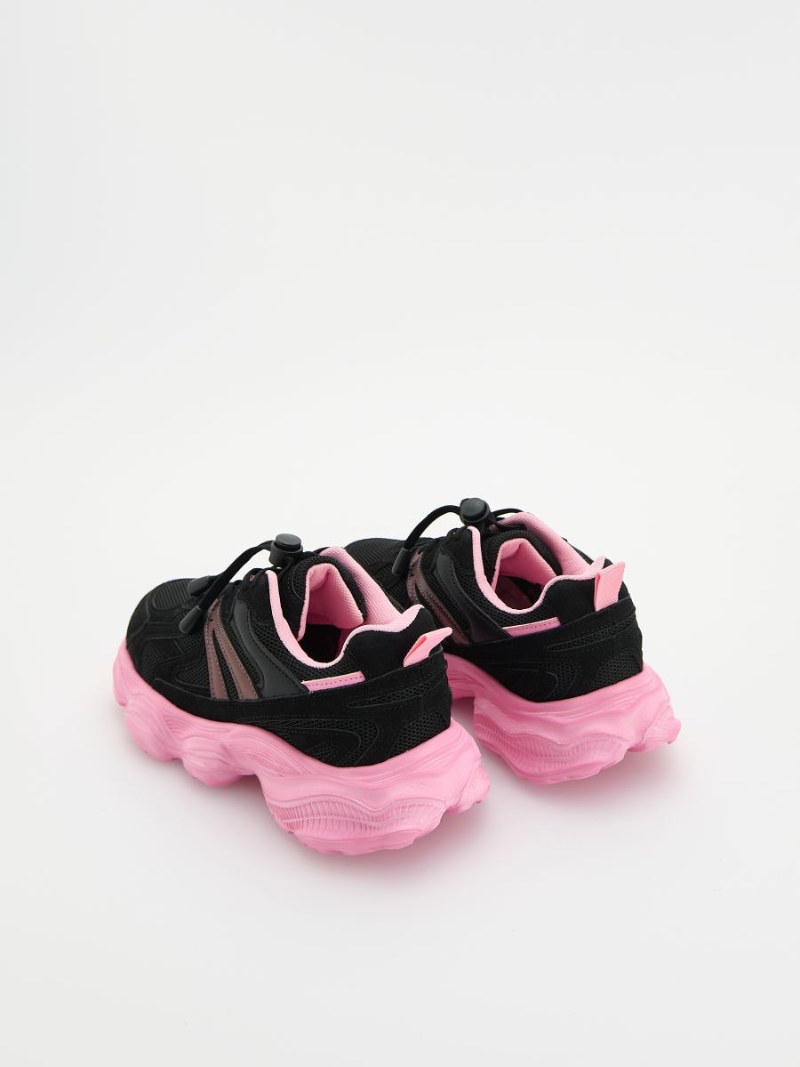Sports shoes with neon inserts - black - RESERVED - 3