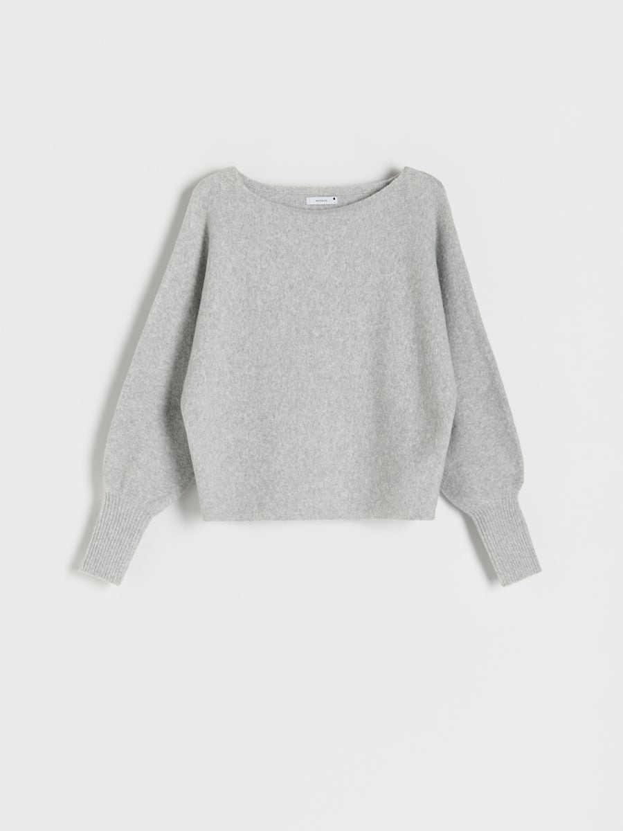 Pullover mit U-Boot-Ausschnitt - hellgrau - RESERVED - 4